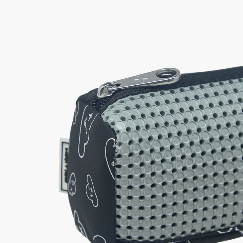 light_and_nine Pouch-With Jibbitz-1 Cmprt With Zipper Closure- (Eva) Black \ 22X7X14 - Image 4